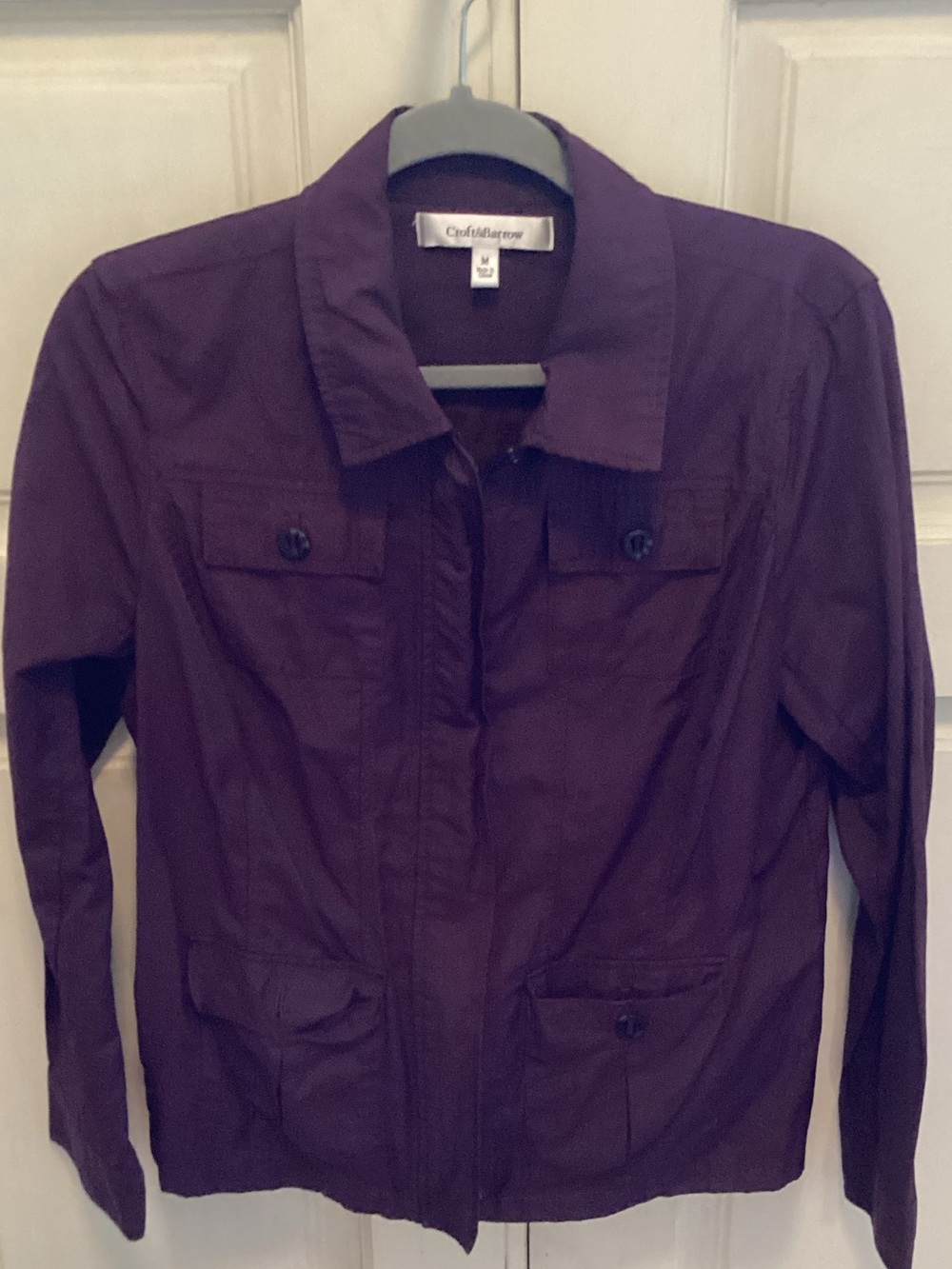 croft & barrow Deep Purple Utility Jacket